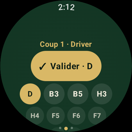 Wear OS · Un tap = un coup